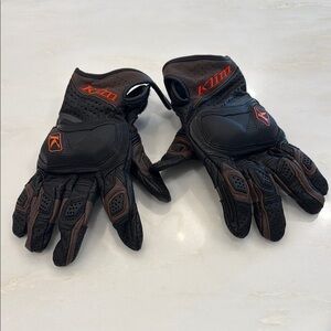KLIM Black and Brown Men's Motorcycle Gloves